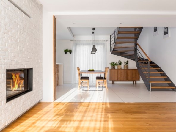 Modern apartment with staircase